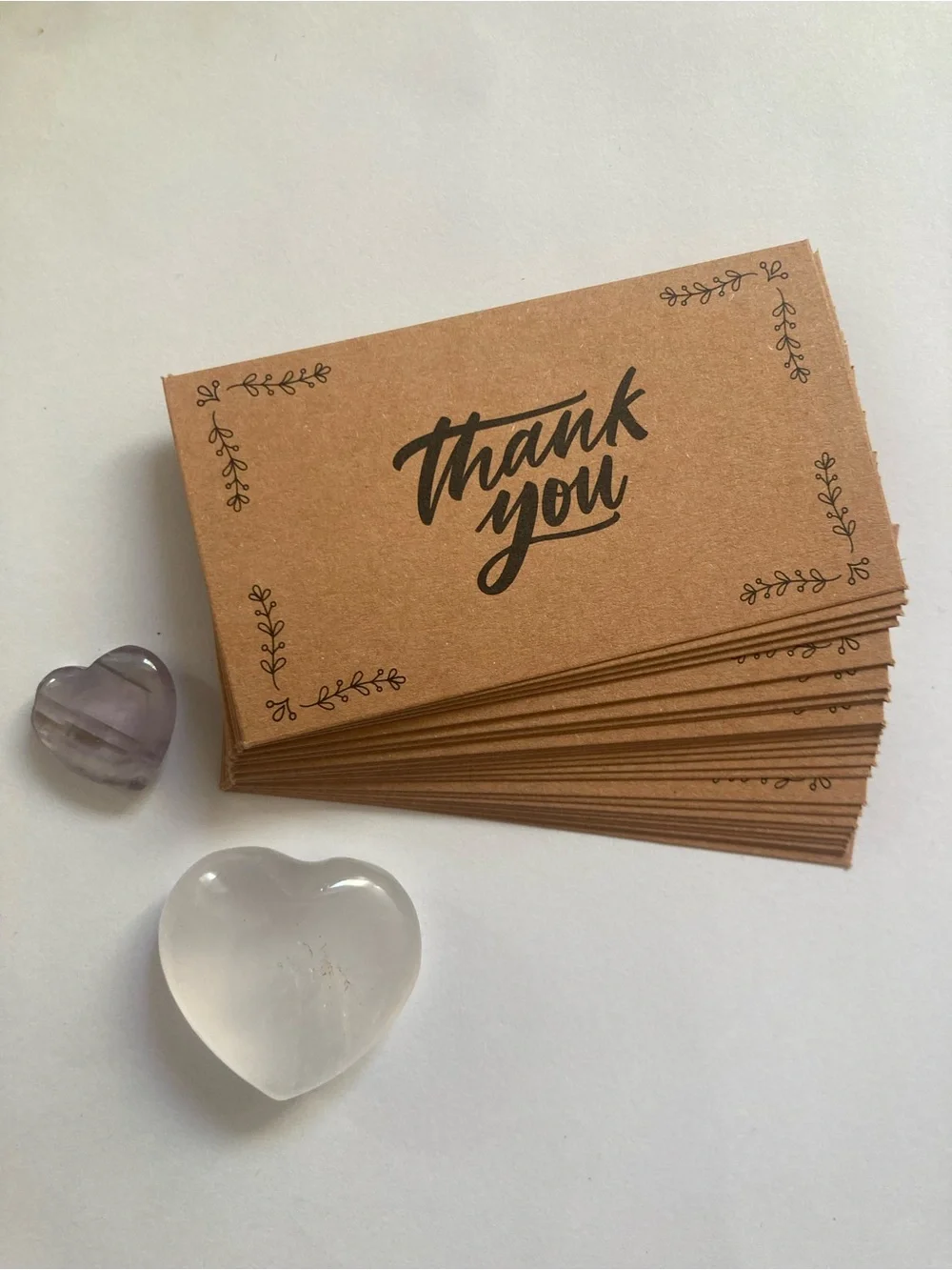 30 Pcs Thank You Cards on Kraft cardstock